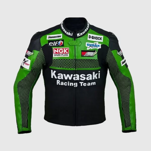 KAWASAKI LEATHER MOTORCYCLE RIDING JACKET | SPEEDYSTAR