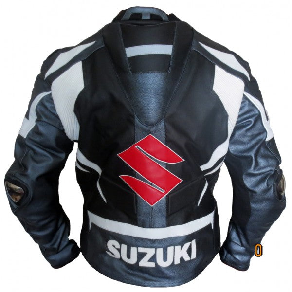 SUZUKI MOTORCYCLE LEATHER RACING BLACK JACKET | speedystar