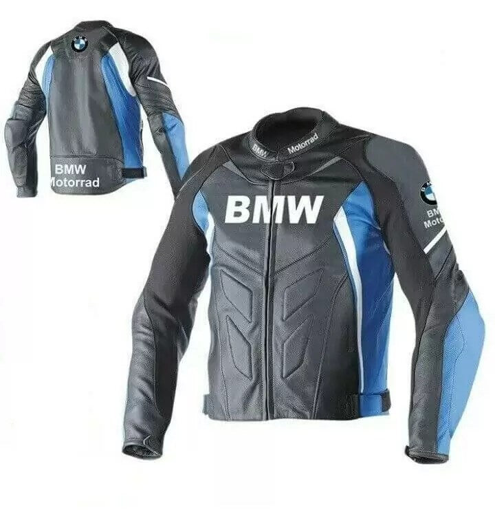 BMW MOTORRAD MOTORCYCLE BLACK LEATHER RACING JACKET