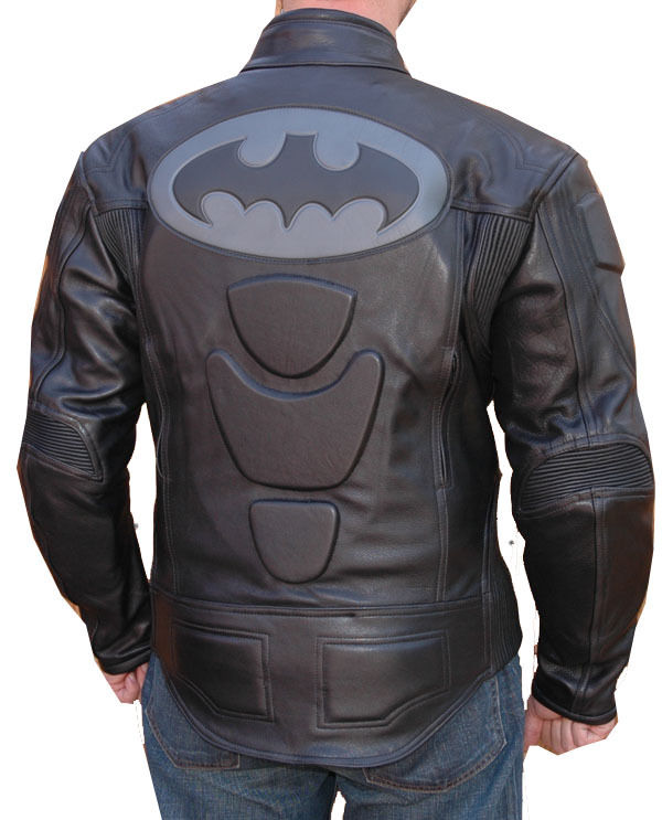 Batman Motorcycle Black Leather Racing Jacket XXL