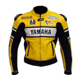 YELLOW MOTORCYCLE LEATHER RACING JACKET