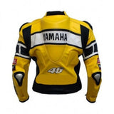 YELLOW MOTORCYCLE LEATHER RACING JACKET