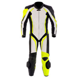 motorcycle yellow and white race one piece suit by speedystar