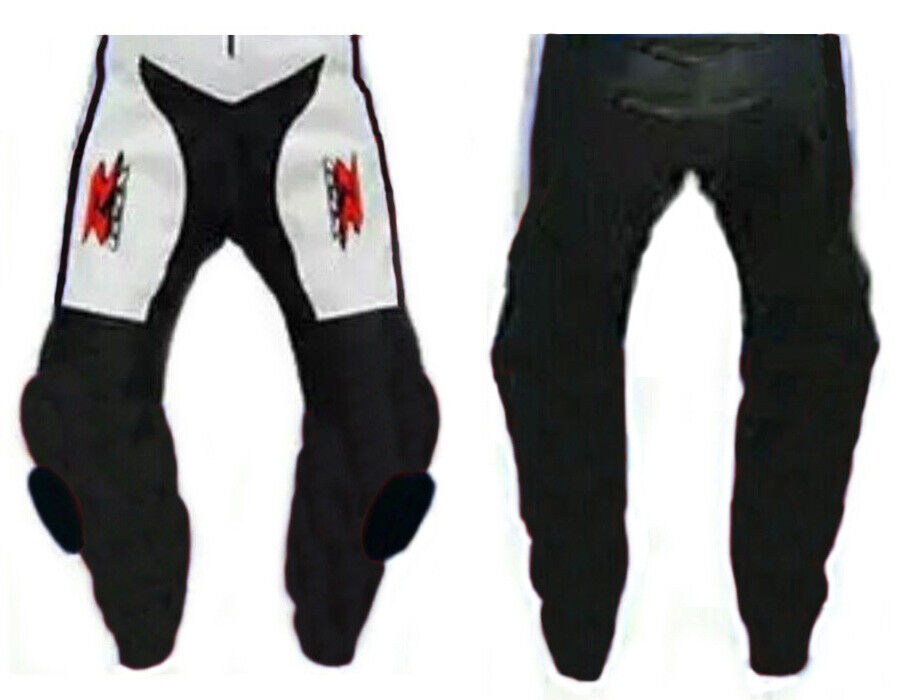 SUZUKI MEN MOTORCYCLE WHITE CE ARMOR PANTS