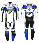 R1 BLUE LEATHER RACING SUIT CE APPROVED PROTECTION