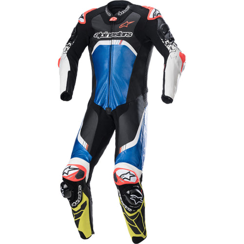 Alpinestars GP Tech V4 Motorcycle Blue Leather Racing Suit