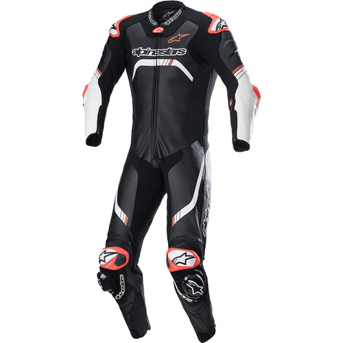 Alpinestars GP Tech V4 Motorcycle Black White Leather Racing Suit