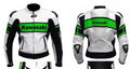 KAWASAKI NEW WOMEN LEATHER RACING JACKET CE APPROVED PROTECTION