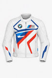 BMW MOTORRAD MOTORCYCLE WHITE LEATHER RACING JACKET