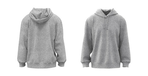 Speedy New Light Grey Hooded Sweatshirt with 2 Outside Pockets Custom Design