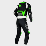 ZX10R NEW LEATHER RACING GREEN SUIT CE APPROVED PROTECTION