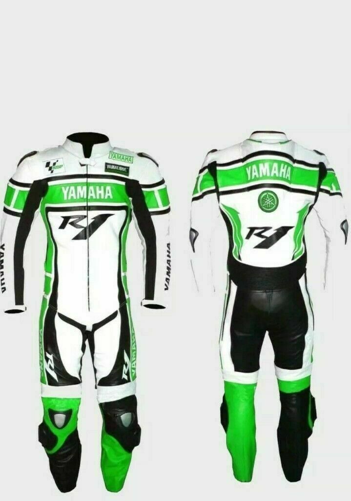 YAMAHA GREEN R1 MOTORCYCLE RACING 1 PC CE APPROVED SUIT | SPEEDYSTAR ...