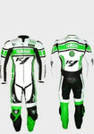 YAMAHA R1 GREEN LEATHER RACING SUIT CE APPROVED PROTECTION