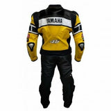 YAMAHA MOTORCYCLE YELLOW LEATHER RACING SUIT