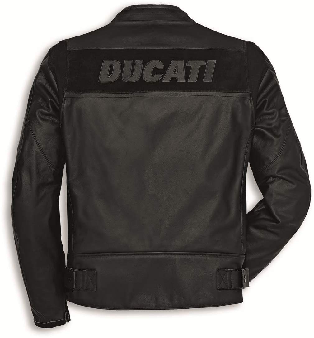 DUCATI BLACK MOTORCYCLE LEATHER RACING JACKET