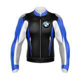 BMW BLUE AND WHITE LEATHER RACING JACKET