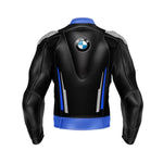 BMW BLUE AND WHITE LEATHER RACING JACKET