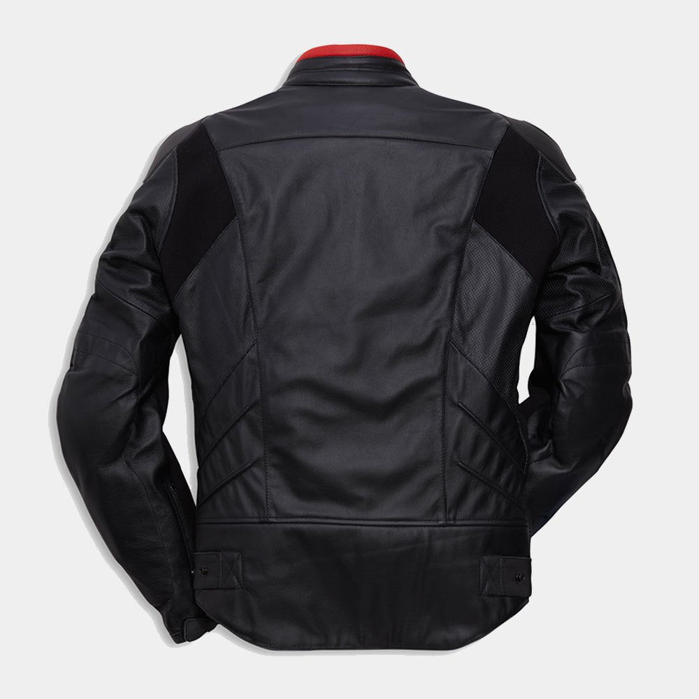 DUCATI MOTORCYCLE DARK LEATHER RACING JACKET