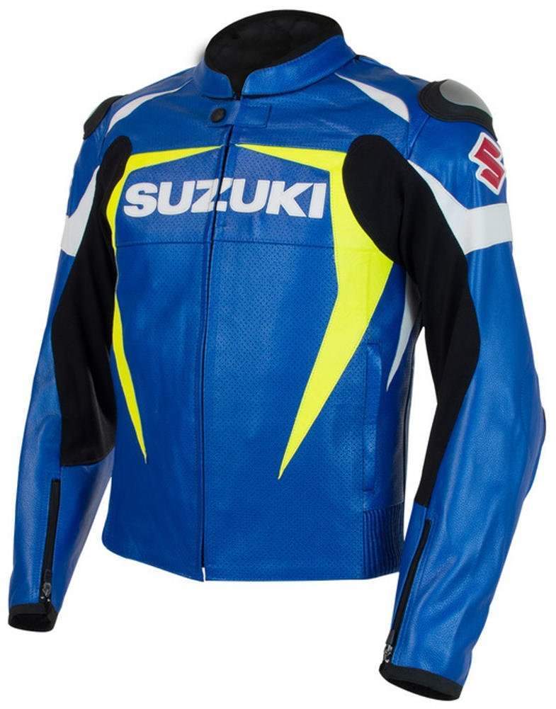 Suzuki Blue Leather racing Jacket – speedystar
