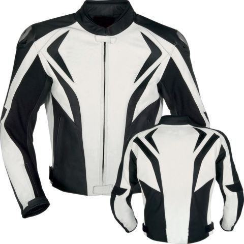 MEN MOTORCYCLE LEATHER RACING JACKET