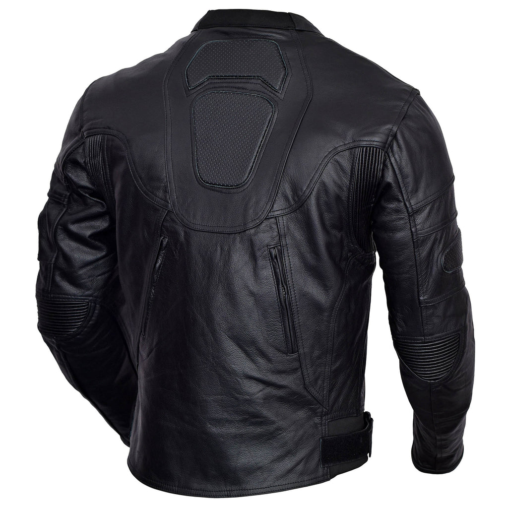 CLASSIC MEN MOTORCYCLE LEATHER RACING JACKET