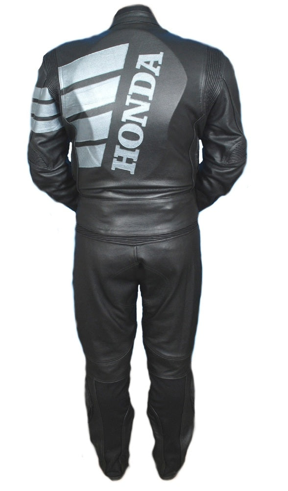 HONDA MOTORCYCLE BLACK LEATHER RACING SUIT SIZE XXL