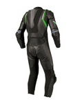GREEN AND BLACK MEN MOTORCYCLE LEATHER RACING SUIT