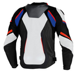 MEN MOTORCYCLE ARMORED LEATHER RACING JACKET