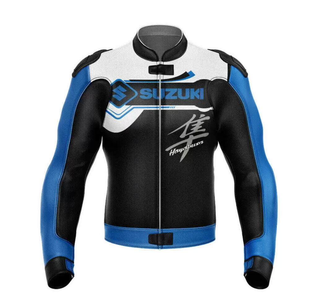 SUZUKI HAYABUSA MOTORCYCLE LEATHER RACING JACKET