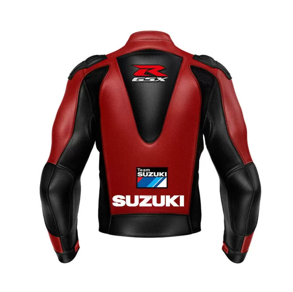 SUZUKI MOTUL GSXR RED MOTORCYCLE LEATHER RACING JACKET