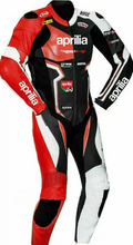 APRILIA RSV4 MEN BLACK MOTORCYCLE LEATHER RACING SUIT