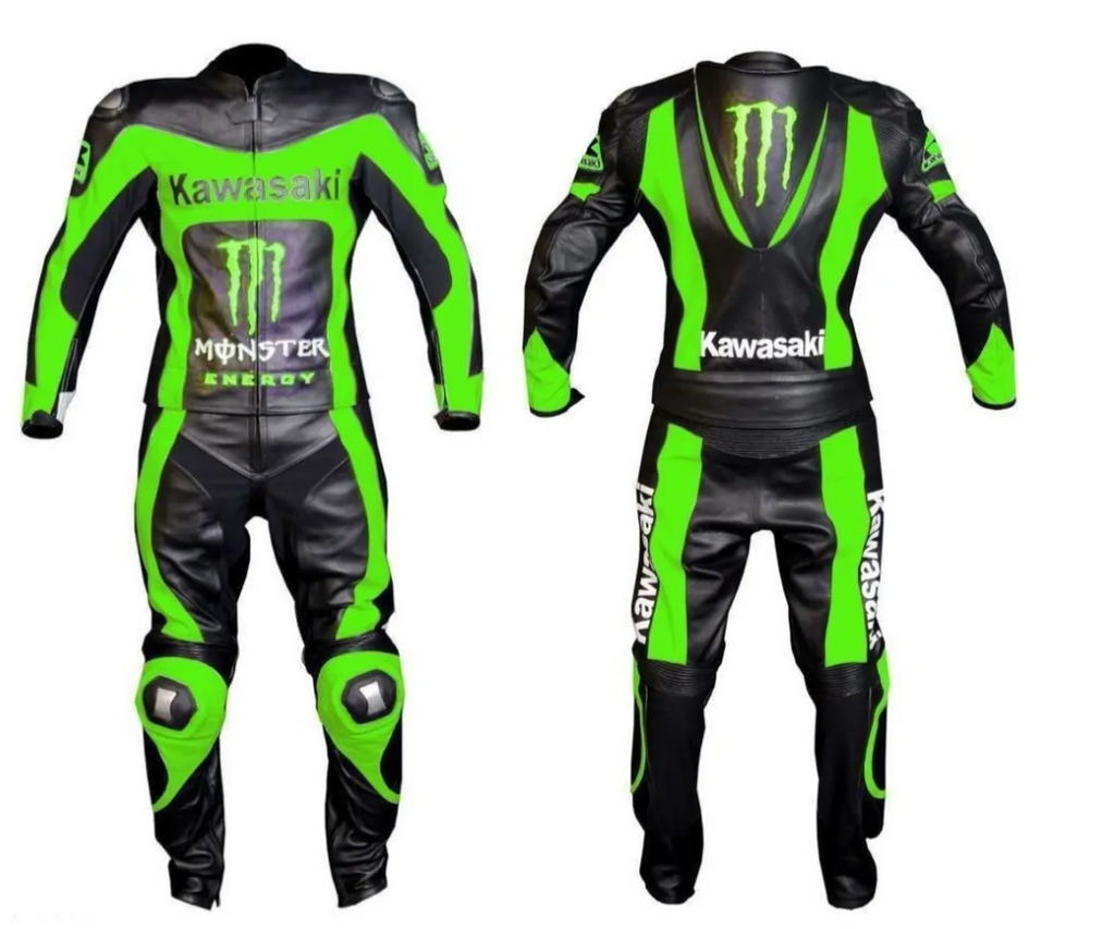 KAWASAKI NINJA MEN MOTORCYCLE BLACK LEATHER RACING SUIT KAWASAKI NINJA MEN MOTORCYCLE BLACK LEATHER RACING SUIT
