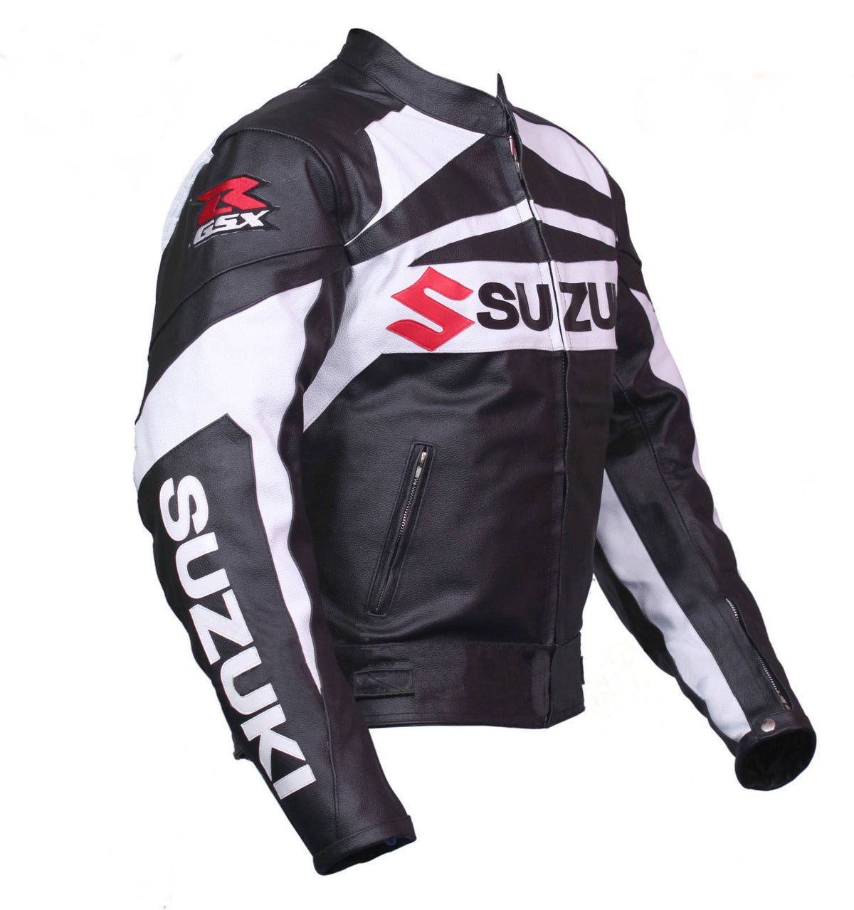 SUZUKI BLACK GSXR LEATHER RACING JACKET