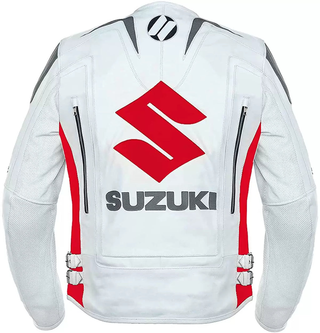 SUZUKI RED LEATHER RACING JACKET