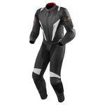 MEN BLACK AND WHITE MOTORCYCLE LEATHER RACING SUIT