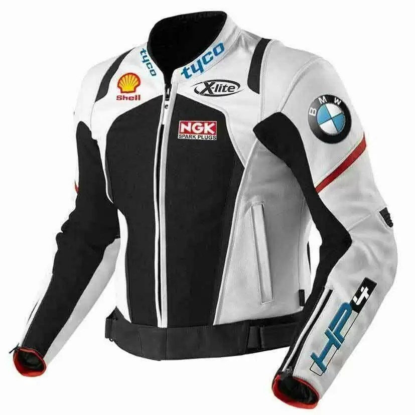 Tyco Racing Jacket BMW Tyco Motorcycle Black Leather racing Jacket | SPEEDYSTAR – speedystar