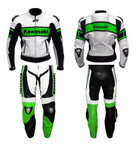 KAWASAKI LEATHER RACING SUIT CE APPROVED PROTECTION