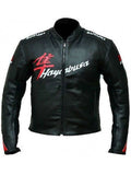SUZUKI HAYABUSA MOTORCYCLE LEATHER RACING BLACK JACKET SIZE XL