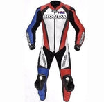 Honda Motorcycle Red Leather Suit