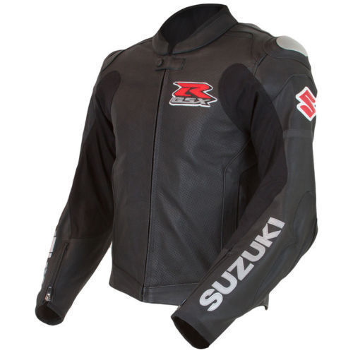 SUZUKI GSXR MOTORCYCLE LEATHER RACE JACKET SIZE XL-3XL