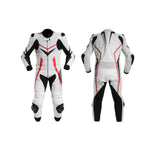RNX MOTORCYCLE WHITE LEATHER RACING SUIT