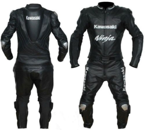 Kawasaki Motorcycle Leather Black Racing Suit | SPEEDYSTAR