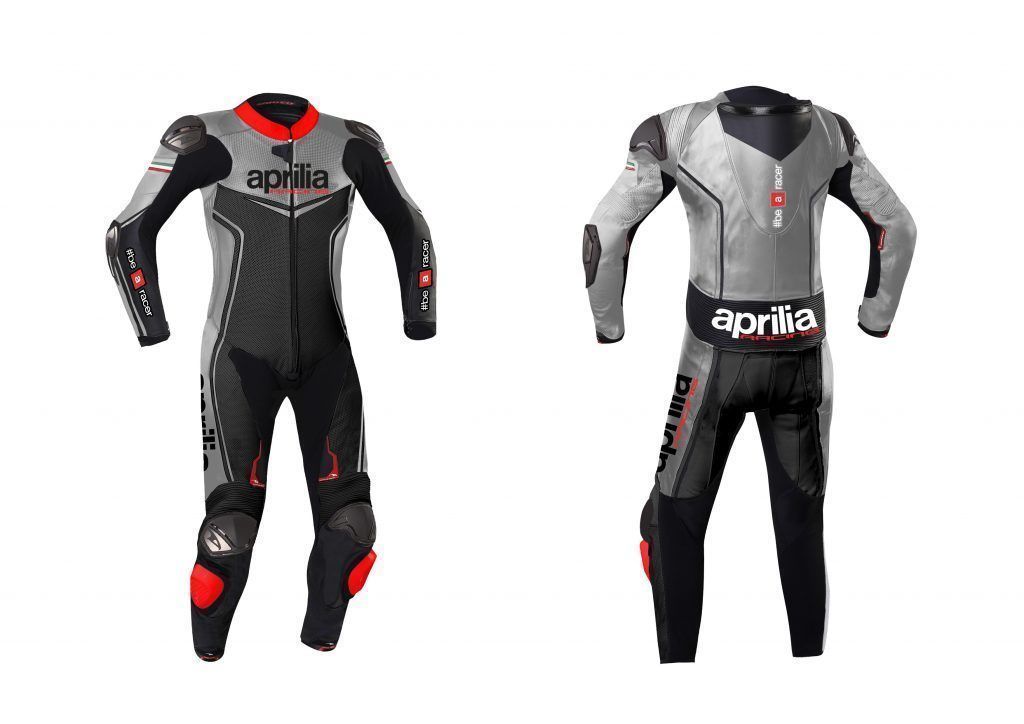 Aprilia Motorcycle Leather Grey Suit