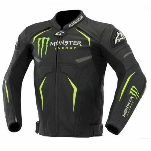 Monster Motorcycle Leather racing Jacket