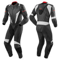 MEN BLACK AND WHITE MOTORCYCLE LEATHER RACING SUIT