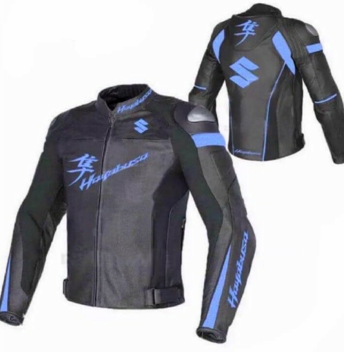 SUZUKI HAYABUSA MOTORCYCLE LEATHER RACING JACKET