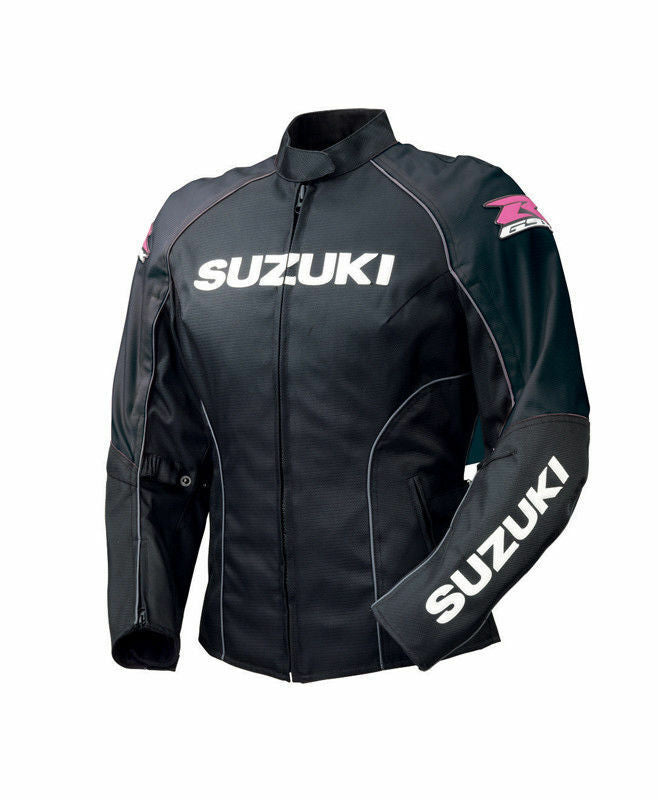 WOMEN SUZUKI GSXR MOTORCYCLE LEATHER RACING JACKET