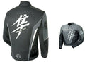 SUZUKI HAYABUSA MOTORCYCLE LEATHER RACING GRAY JACKET