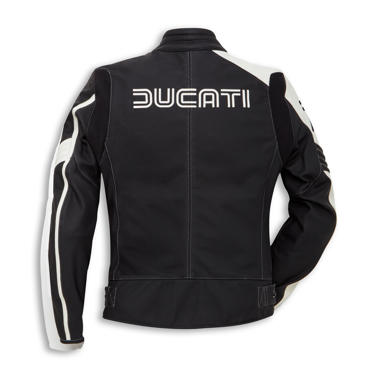 DUCATI MOTORCYCLE BLACK LEATHER RACING JACKET
