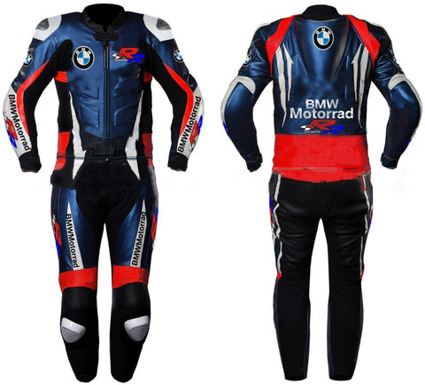 BMW MOTORCYCLE BLUE LEATHER RACING SUIT